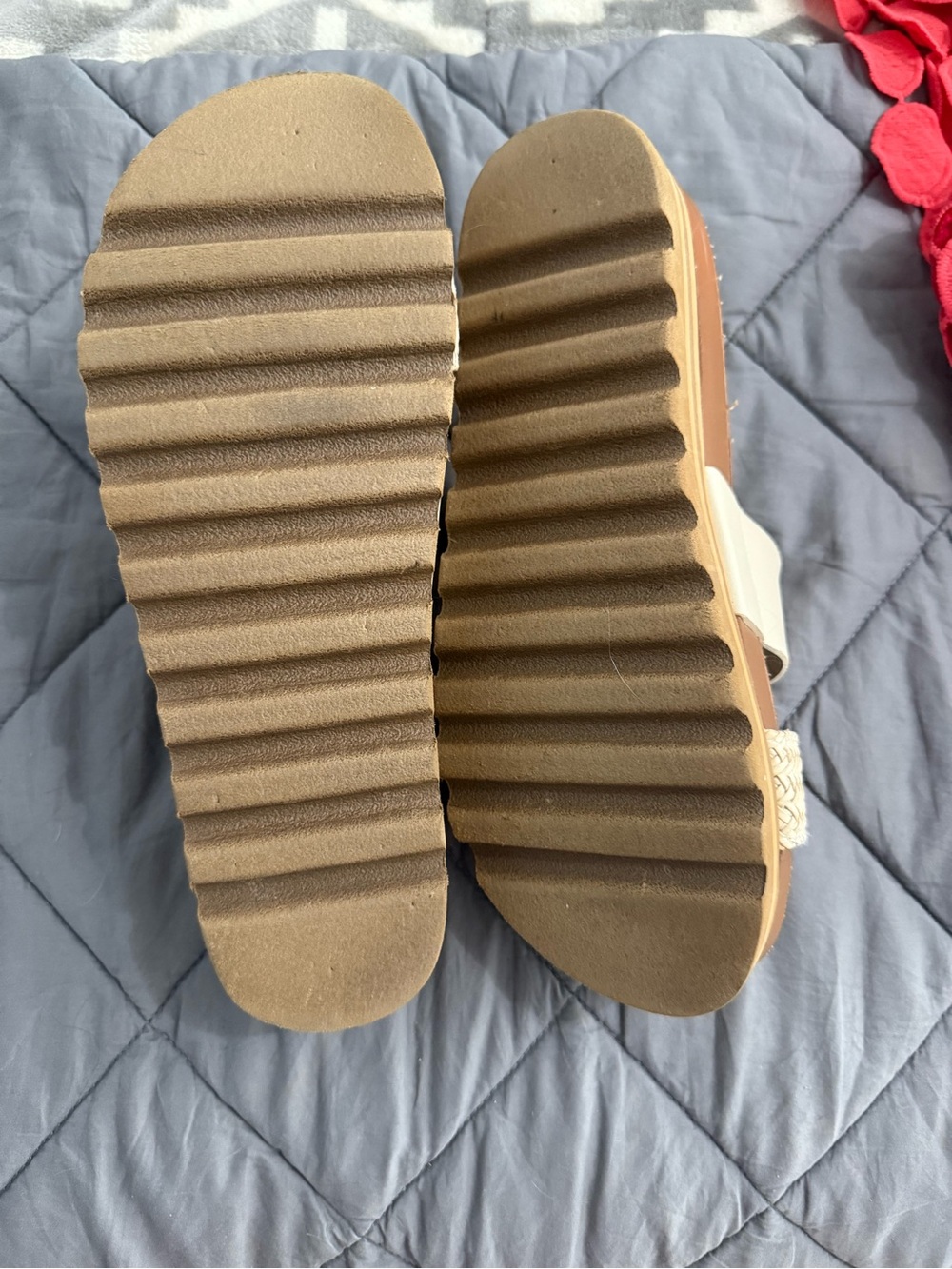 Reef Cream Double-Strap Cork Slide Sandals - Picture 5 of 5